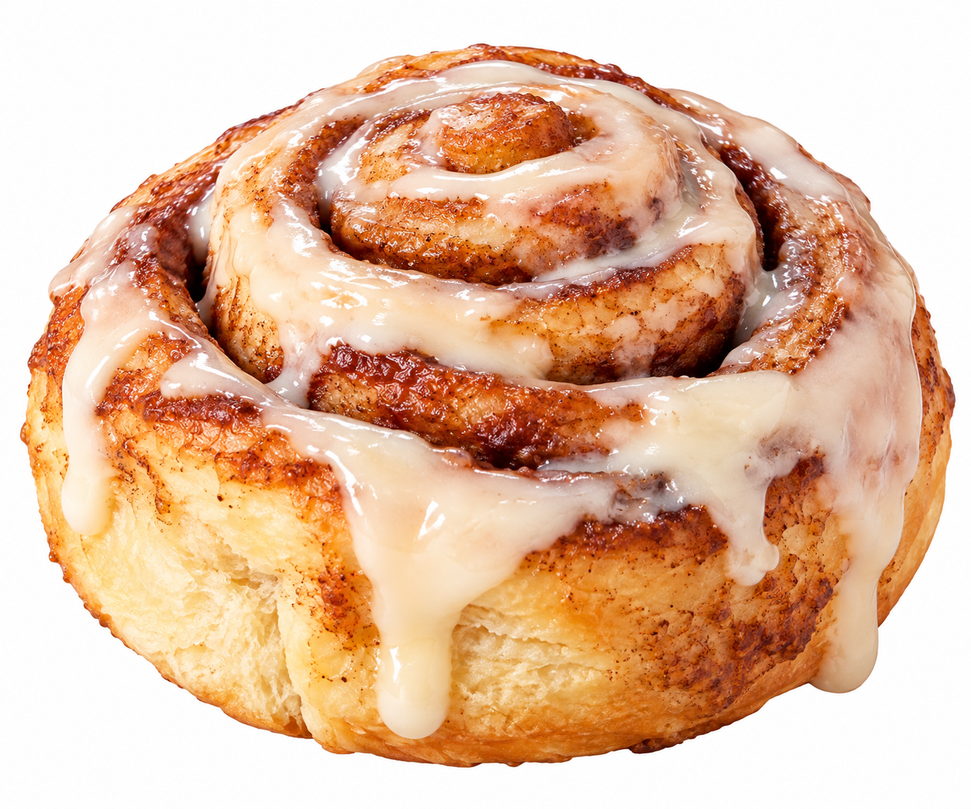 cinnamon roll with a sweet glaze